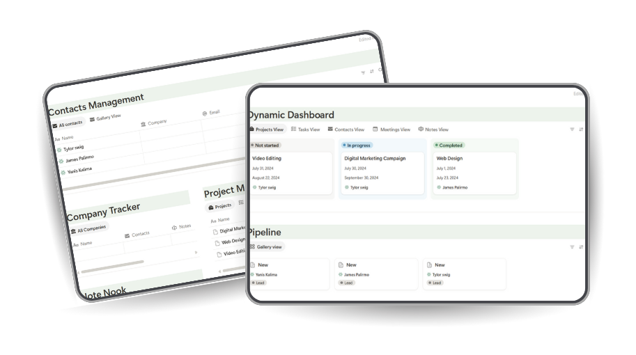 CRM notion template